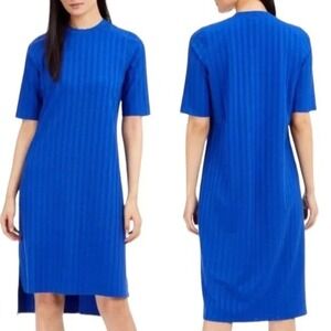 Eileen Fisher Royal Blue Ribbed Dress Size XL